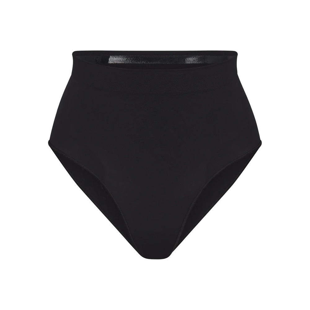 SKIMS SEAMLESS SCULPT MID WAIST BRIEF - ONYX